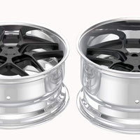 Two piece forged wheel hub