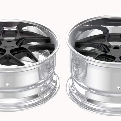 Two piece forged wheel hub