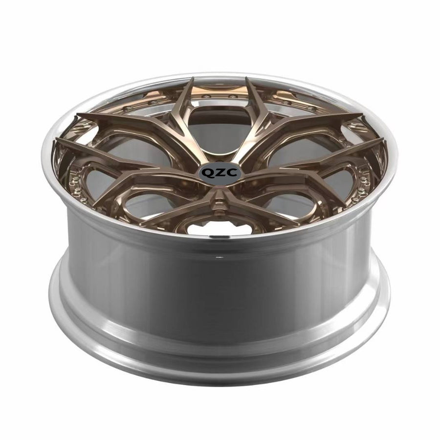 Customized two-piece forged wheel hub