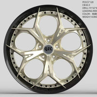 Two piece forged wheel hub