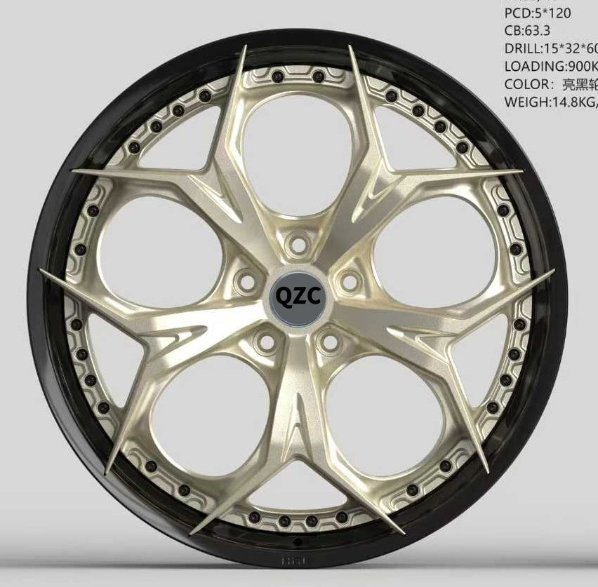 Two piece forged wheel hub