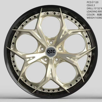 Two piece forged wheel hub
