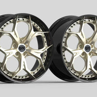 Two piece forged wheel hub