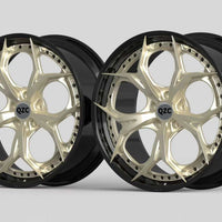 Two piece forged wheel hub