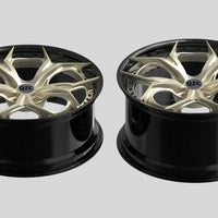 Two piece forged wheel hub