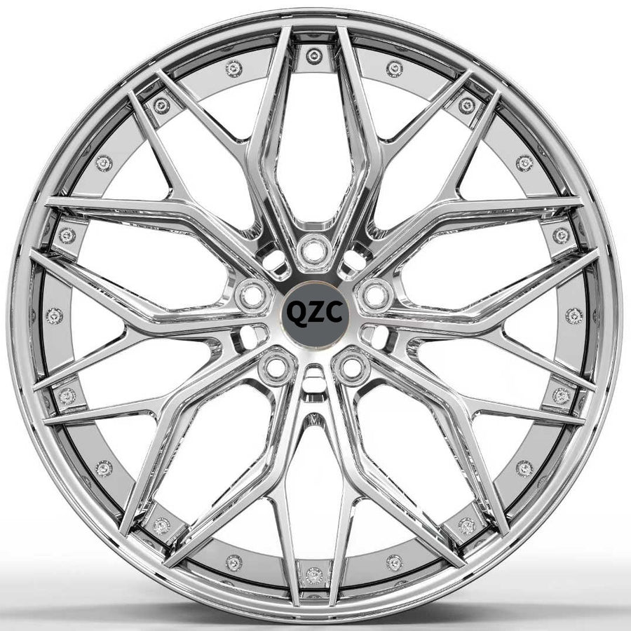 Customized two-piece forged wheel hub