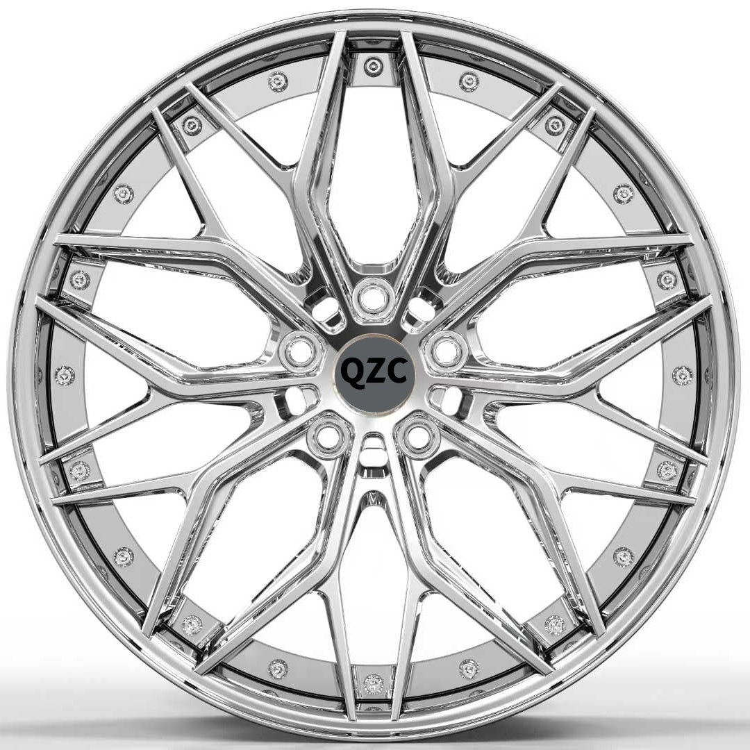 Customized two-piece forged wheel hub