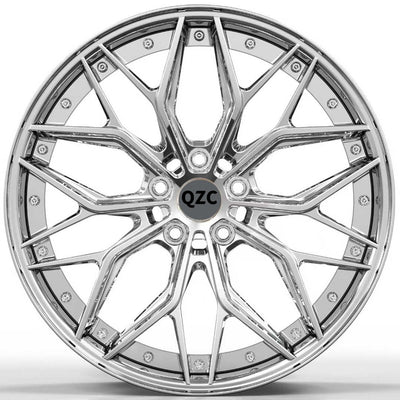 Customized two-piece forged wheel hub