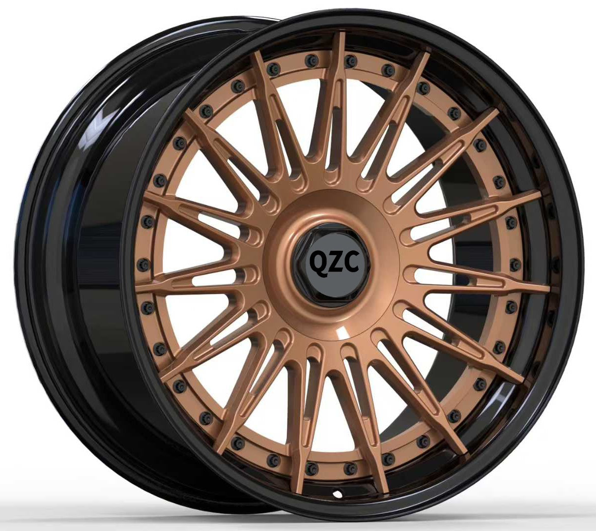 Customized two-piece forged wheels