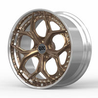 Customized two-piece forged wheel hub
