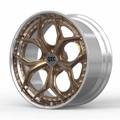 Customized two-piece forged wheel hub