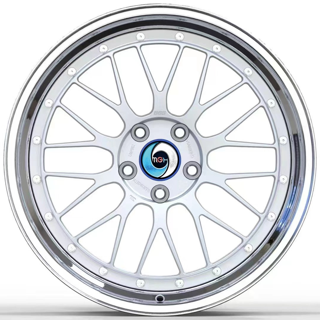 Two piece forged wheel hub