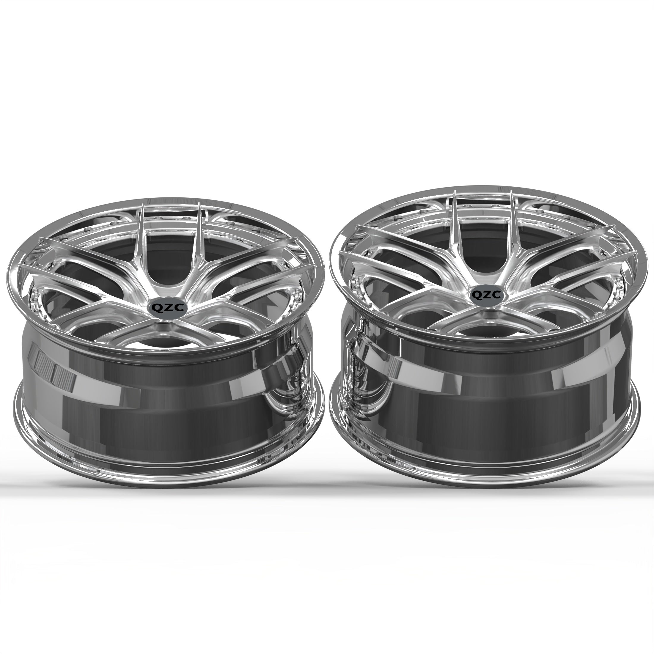 Customized two-piece forged wheel hub
