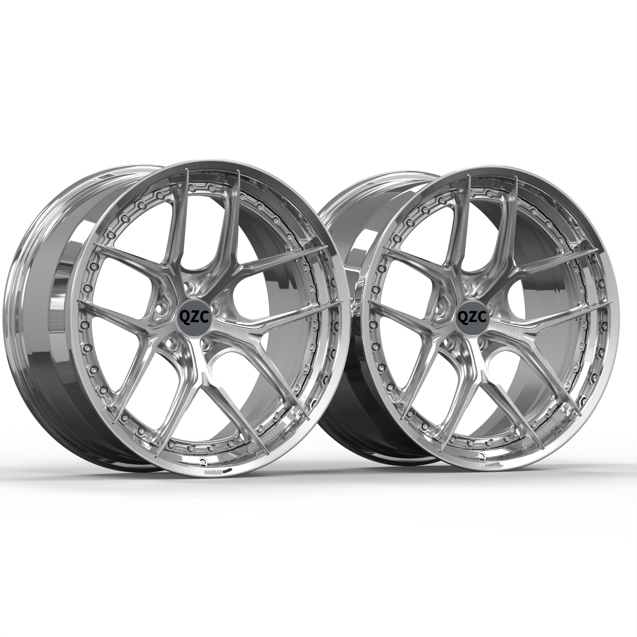 Customized two-piece forged wheel hub