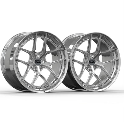 Customized two-piece forged wheel hub