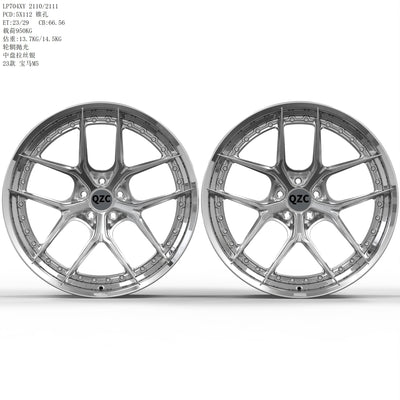 Customized two-piece forged wheel hub