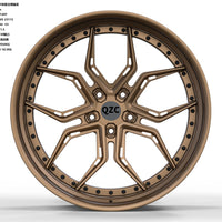 Customized two-piece forged wheel hub