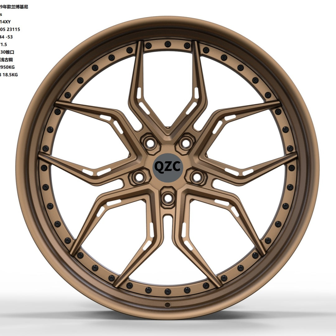 Customized two-piece forged wheel hub