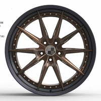 Two piece forged wheel hub