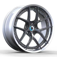 Two piece forged wheel hub