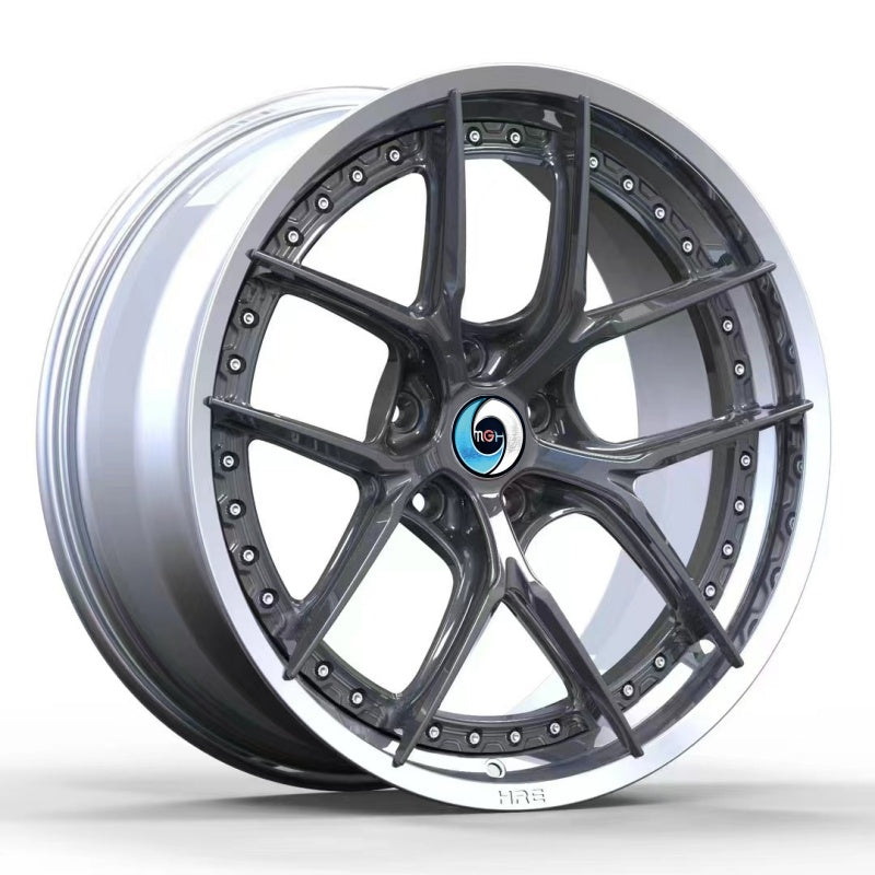 Two piece forged wheel hub