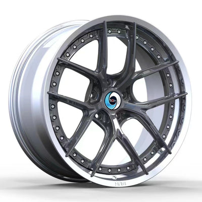 Two piece forged wheel hub