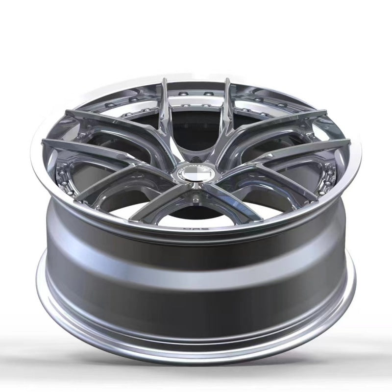 Two piece forged wheel hub