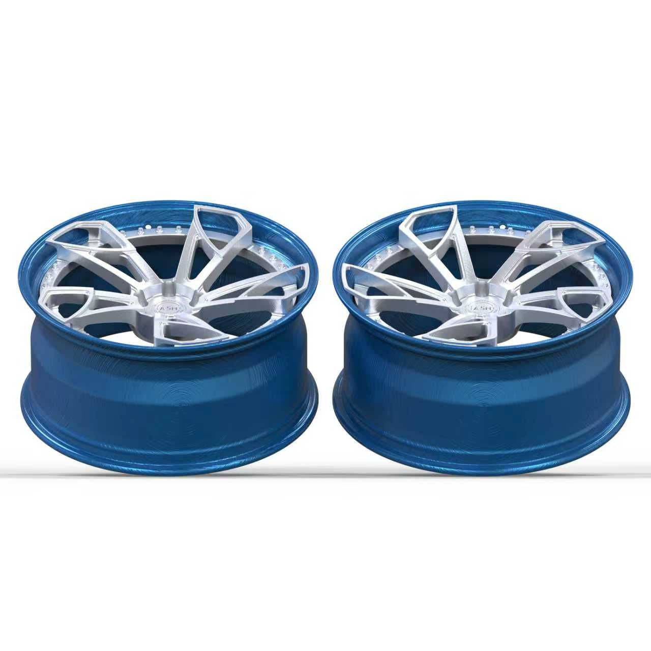 Customized two-piece forged wheel hub