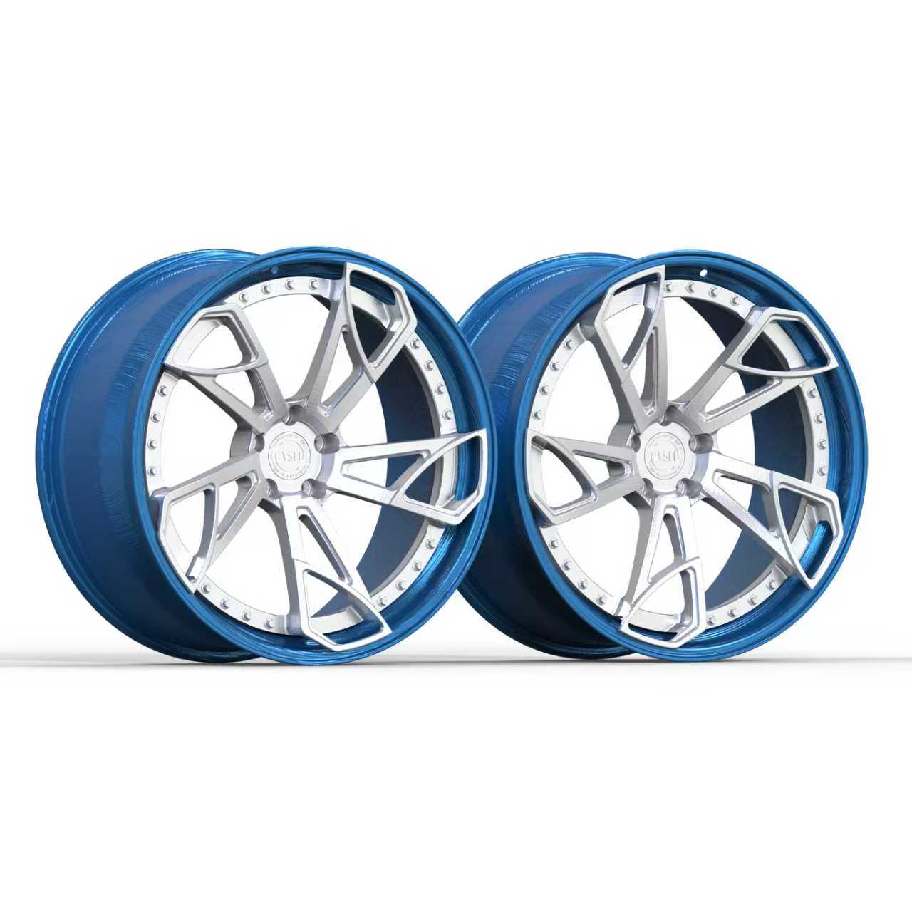 Customized two-piece forged wheel hub