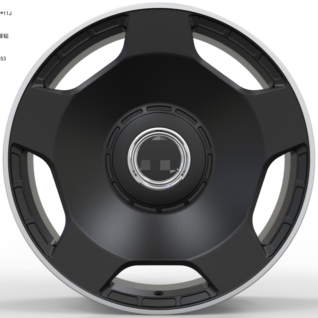 Matte black fully coated forged wheel hub