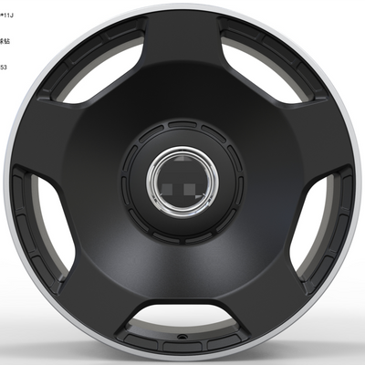Matte black fully coated forged wheel hub