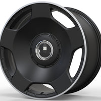 Matte black fully coated forged wheel hub