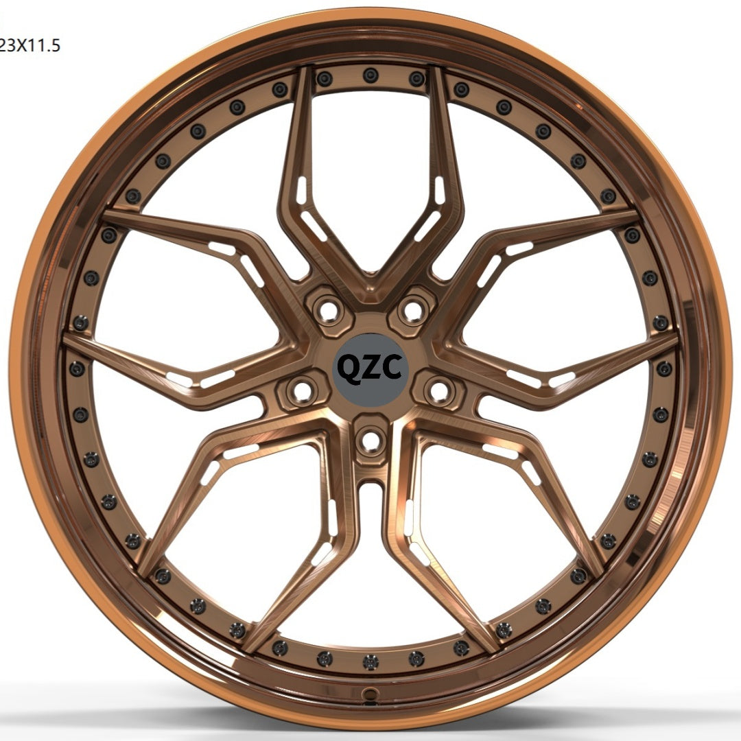 Customized two-piece forged wheel hub