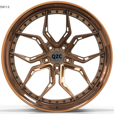 Customized two-piece forged wheel hub