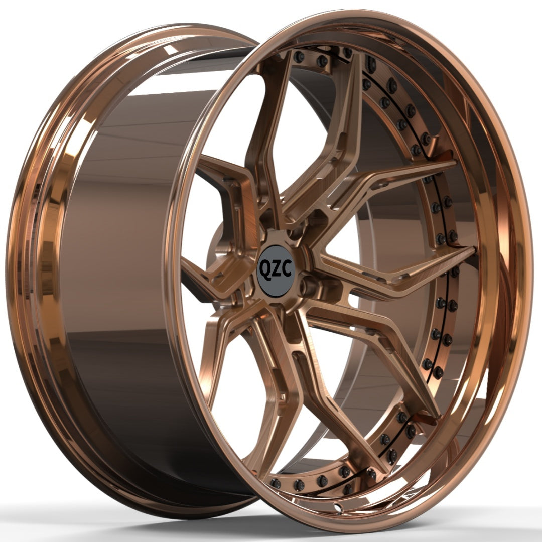 Customized two-piece forged wheel hub