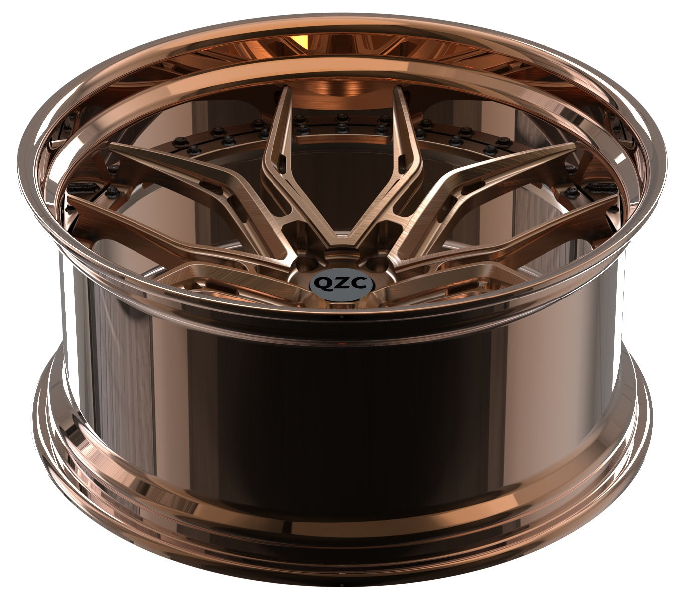 Customized two-piece forged wheel hub